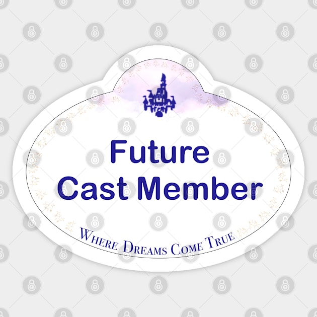 WDW Name Tag- Future Cast Member Sticker by SCarverDoodle